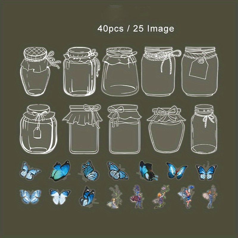 Pet Transparent Blue Flower Vinyl Stickers Decals Bulk - Temu