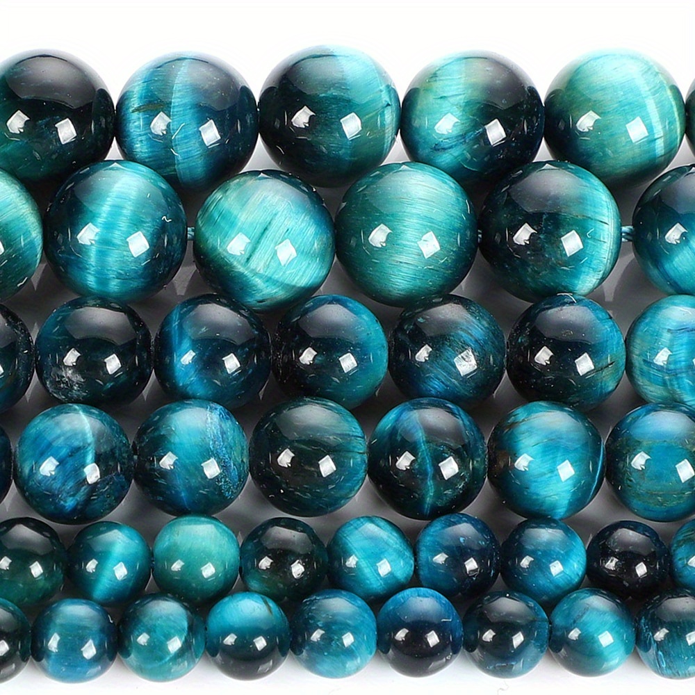 4/6/8/10/12mm Natural Stone Beads Tiger Eye Turquoise Beads For Jewelry  Making