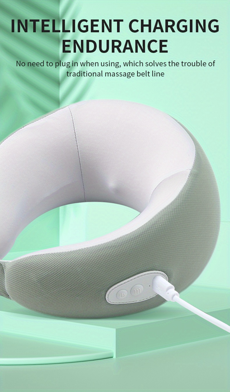 Electric U shaped Massage Pillow Shoulder Neck Massager Hot Temu