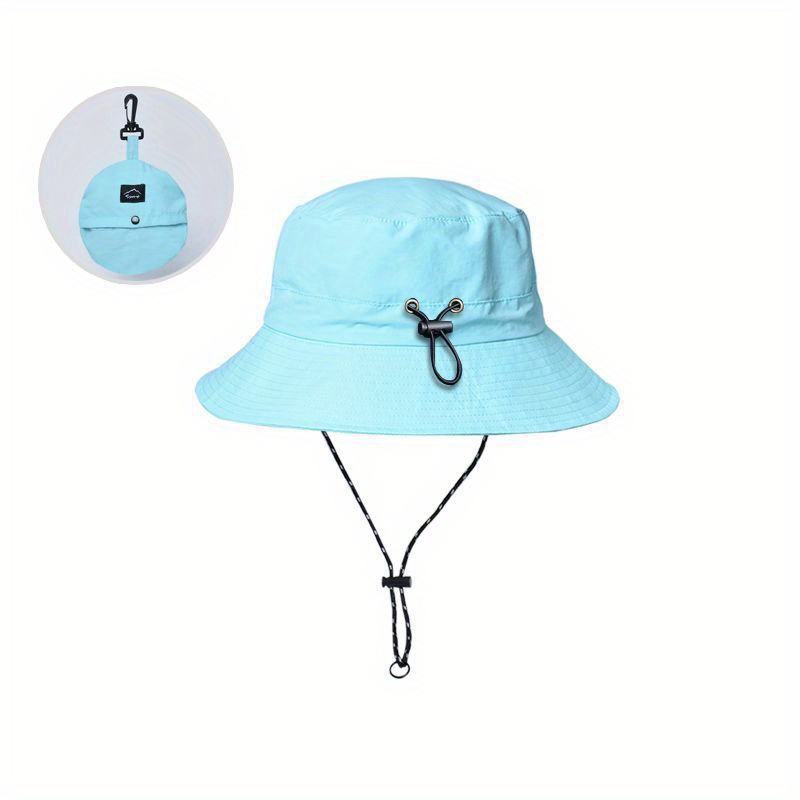 Waterproof Bucket Hat Women Men Summer Sun Protection Camping Hiking Cap Outdoor Black