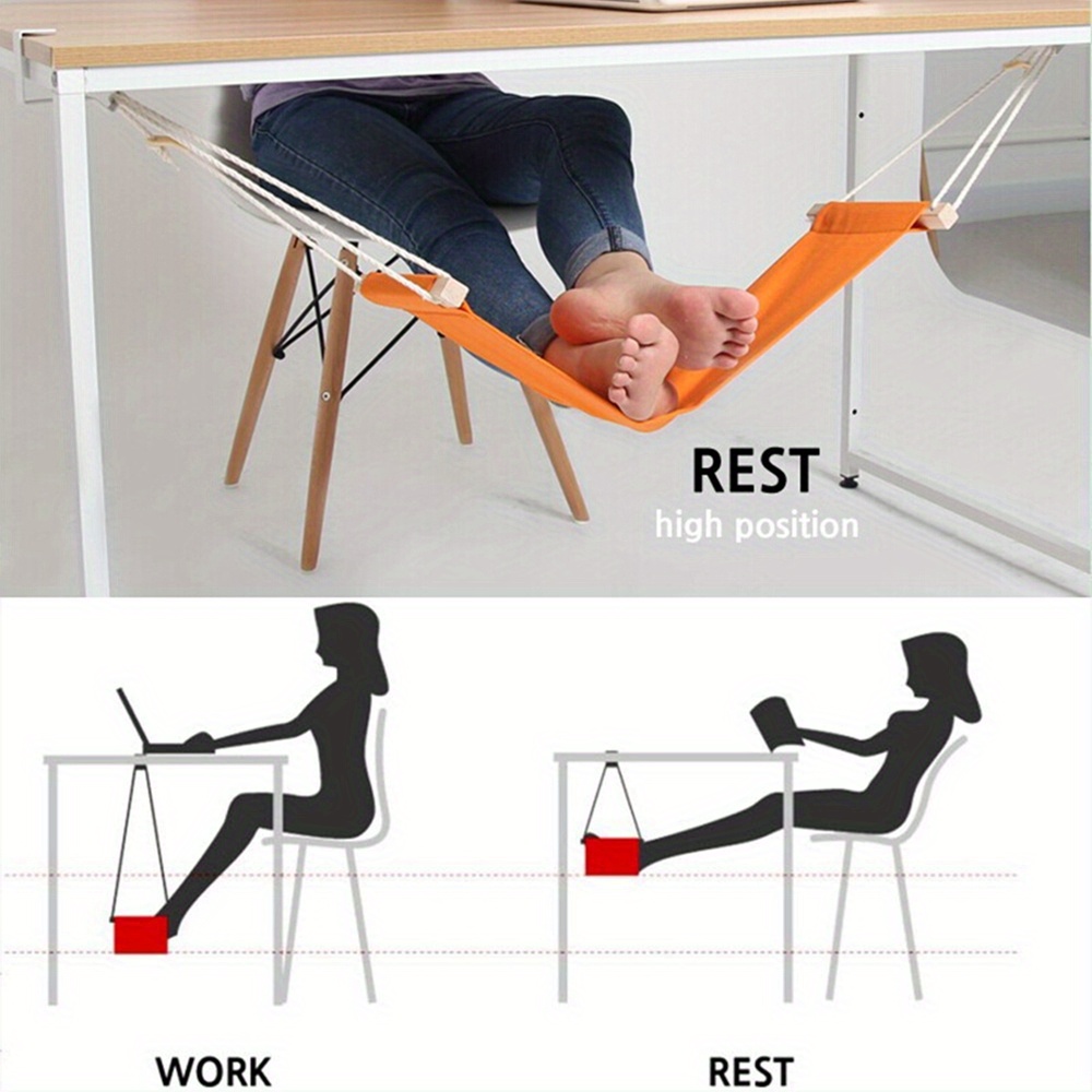 Portable Desk Foot Hammock Lazy Casual Desk Rest Foot Put Feet Swing  Footrest Outdoor Chairs Resting for Home Office Foot Hamacs