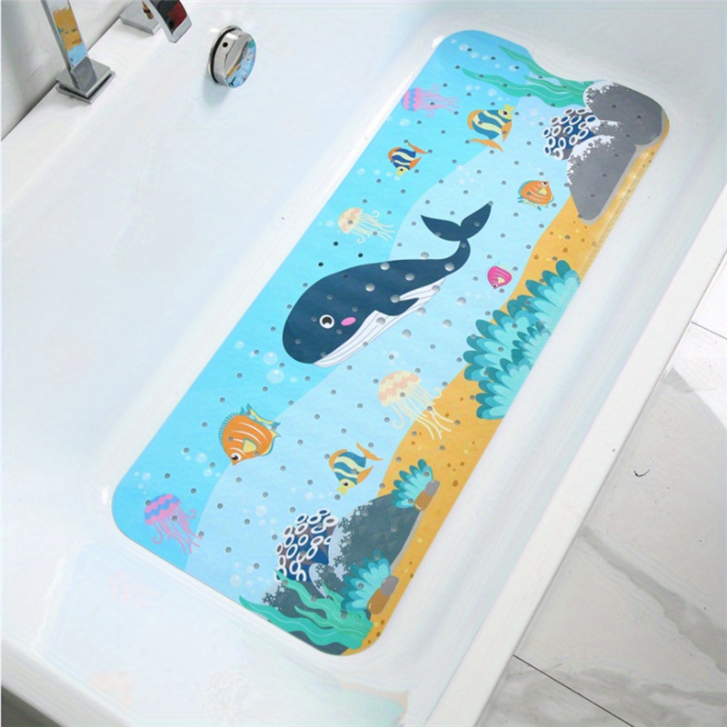 ENKOSI Tapete de baño antideslizante para bebé, tapete de baño con delfín  para bañera para niños, tapete antideslizante para bañera para niños