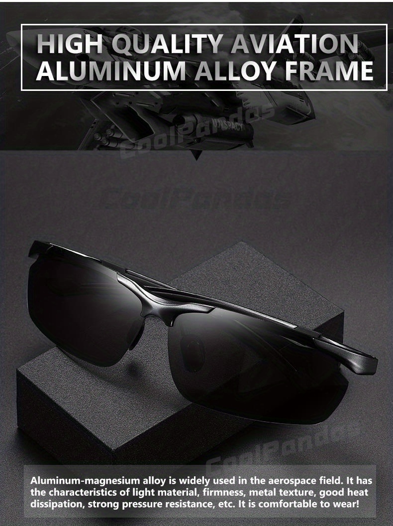 Aluminum Magnesium Frame Sunglasses Polarized Men Photochromic Outdoor  Sport Driving Fishing Glasses Women Day Night Vision Goggles, Free  Shipping On Items Shipped From Temu