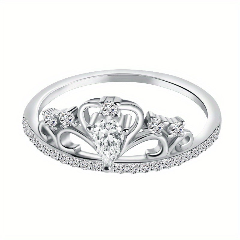 Sterling silver deals crown rings