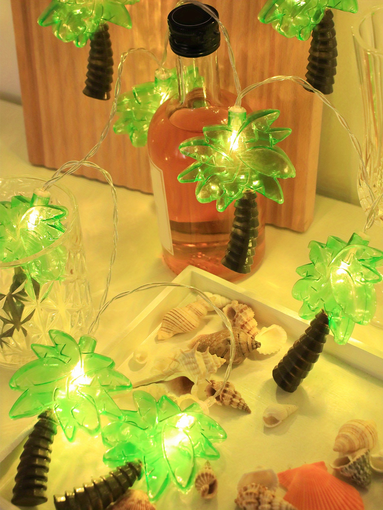 Palm Tree String Lights 10 Led Palm Tree Lights Summer Temu