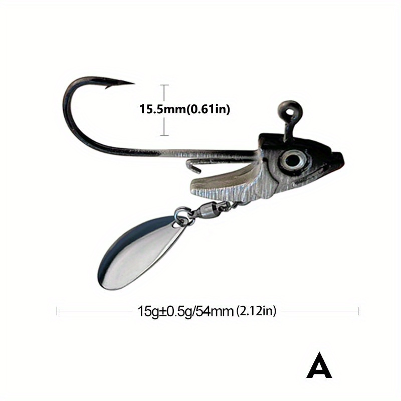 10pcs 3d Fish Eye Lead Head Hook Swivel Rotating Sequin - Temu Canada