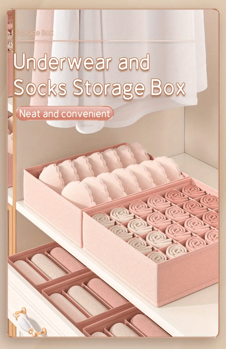 Foldable Underwear Storage Box Utility Storage Sorting Box - Temu Canada