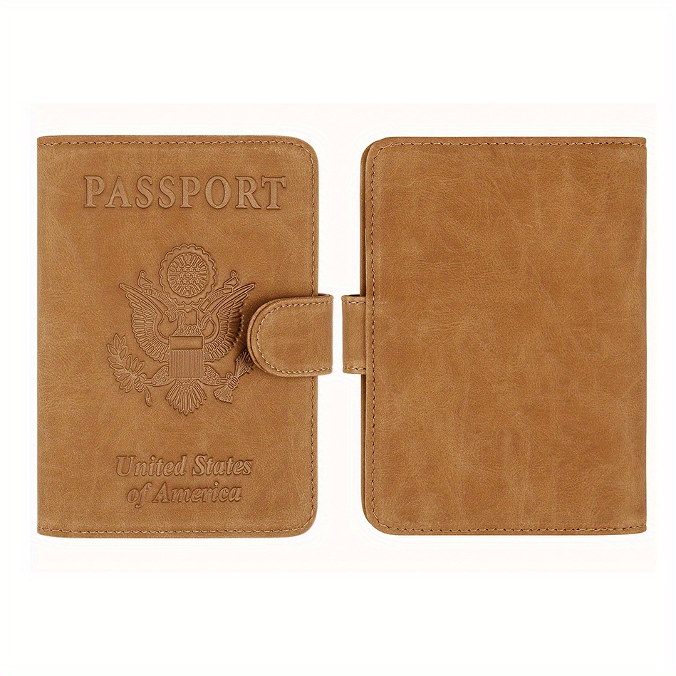 fashion designer leather passport holder for travel documents card