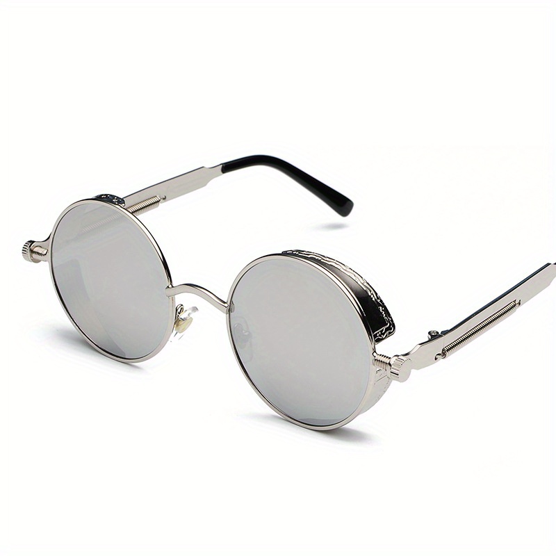 Steampunk Sunglasses Vintage Goggles Men Women Hippie Circle Uv 400  Cyberpunk Sun Glasses Eyewear
