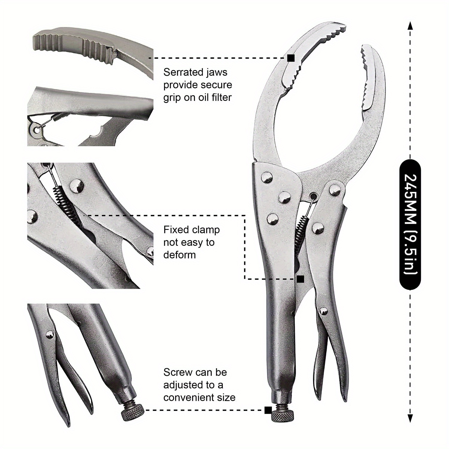 Securely Remove Oil Filters Versatile Locking Grip Wrench Temu