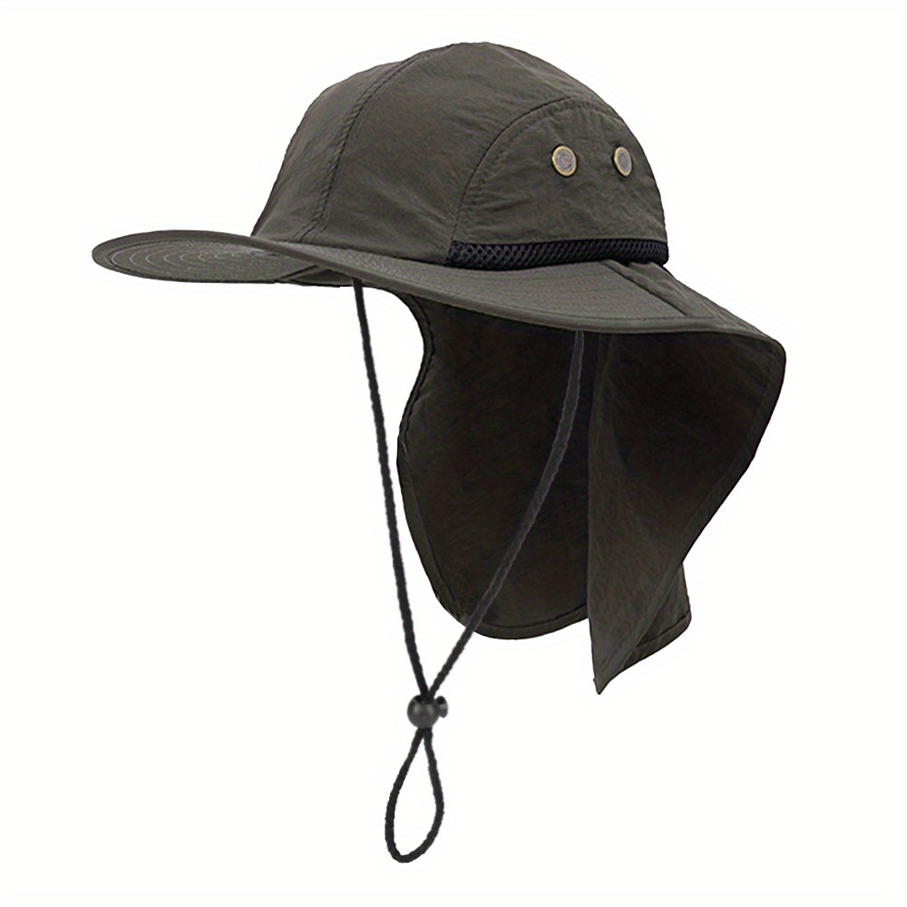 Wide Brim Upf 50 Hiking And Fishing Hat With Neck Flap Sun