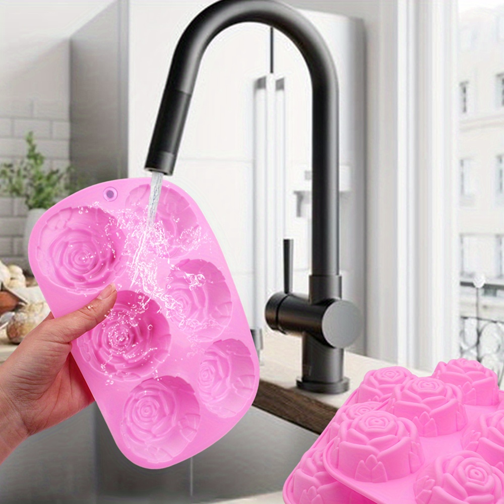 8 Cavity Heart Rose Flower Silicone Soap Mold - Soap or Wax Tart Mold – Pro  Candle Supply