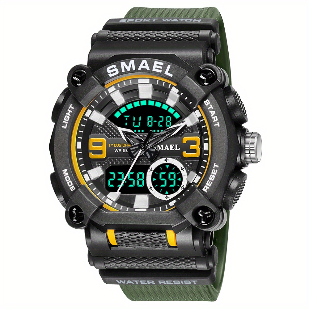 Men's Digital Sports Watch Waterproof Tactical Watch with LED Backlight  Watch for Men