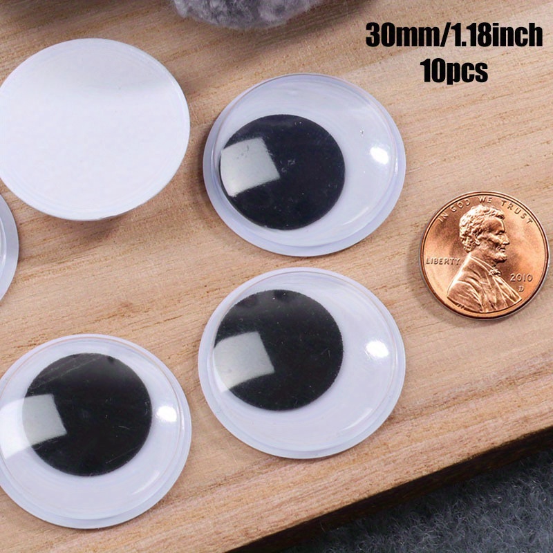 Black Wiggle Googly Eyes With Self adhesive Suitable For All - Temu