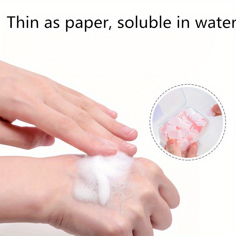 Hand Washing Soap Flakes Petals Travel Portable Hand Washing Soap Paper ...