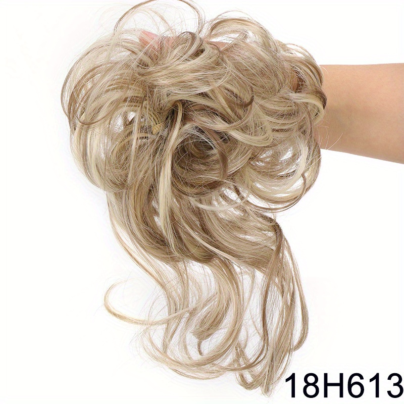 Synthetic Hair Bun Scrunchie Messy Dragon Beard Scrunchie Temu