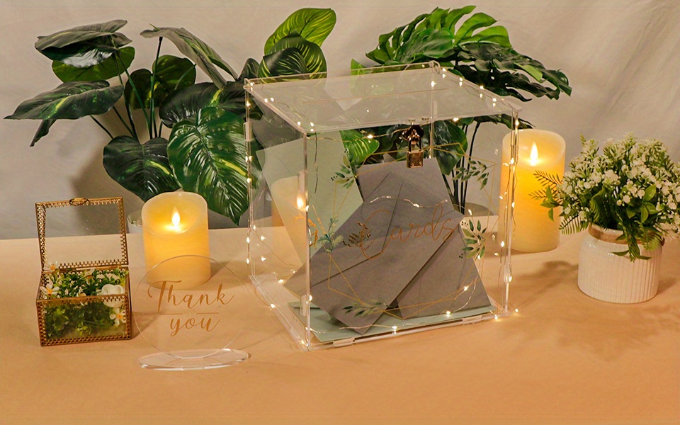 Acrylic Wedding Card Box Gift Card Box Wedding Reception Temu Australia