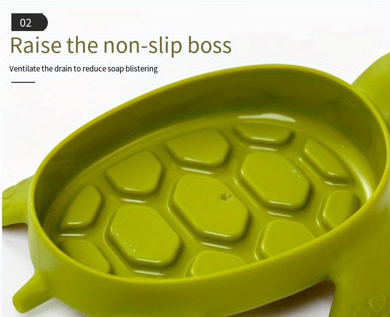 Sea Turtle Shape Soap Box, Cartoon Cute Soap Rack, Self Draining Soap
