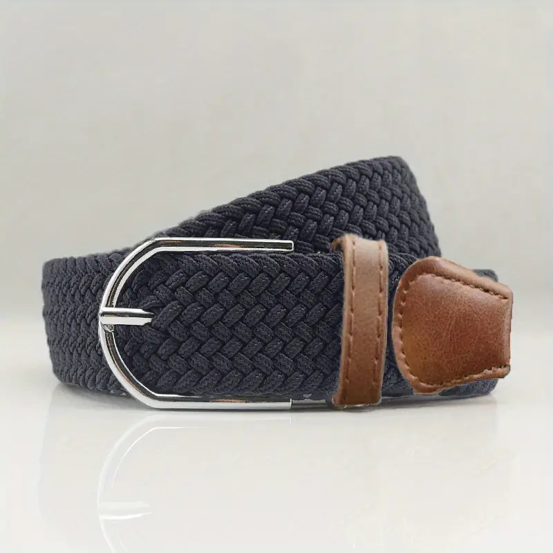 Mens And Womens Light Fabric Elastic Stretch Casual Braided Belt
