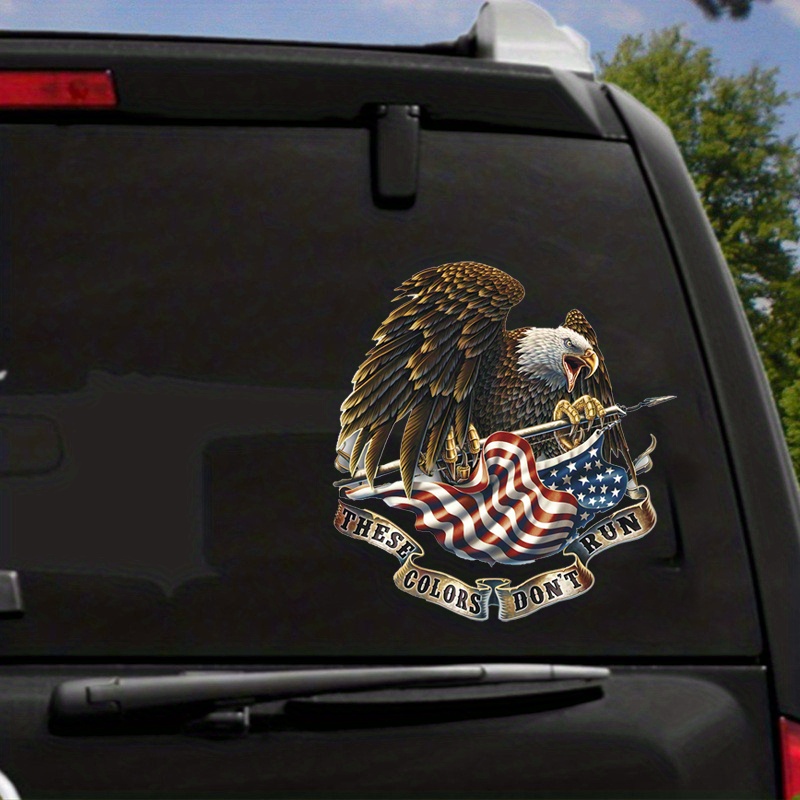 Anime Car Stickers Eagle Flag Stickers Covering Scratches Temu