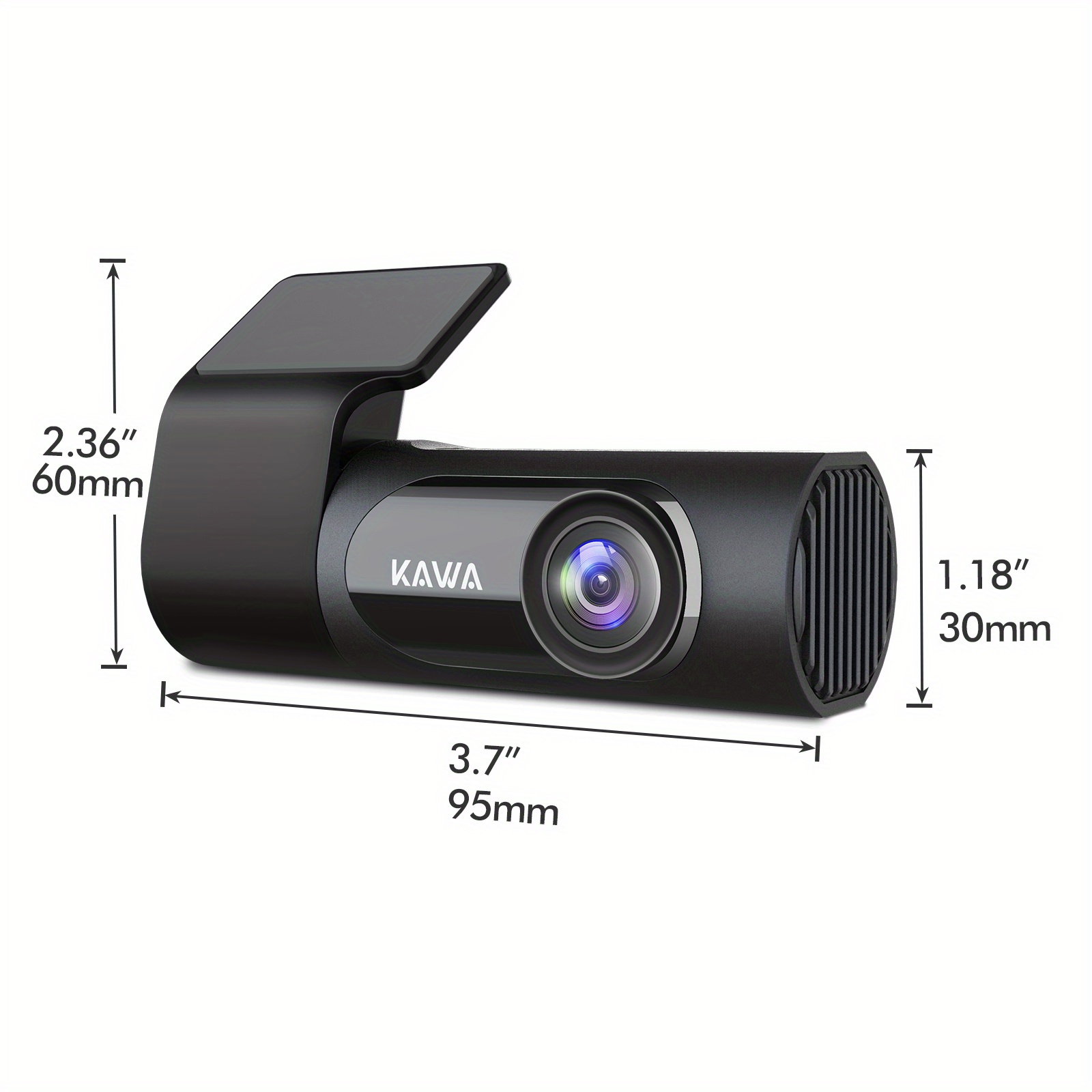 Dash Cam 2K, KAWA WiFi Dash Camera for Cars 1440P with Hand-Free Voice  Control, Mini Hidden Dashcam Front, Emergency Lock, 24Hour Parking Monitor,  APP