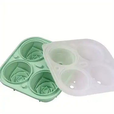 3d Rose Ice Molds 2.5 Inch, Large Ice Cube Trays, Make 4 Giant
