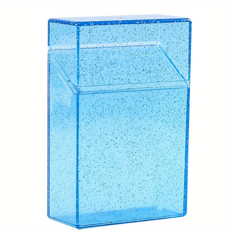 Shining Cigarette Case 20 Capacity Storage Box Clear Photo Postcard Holder