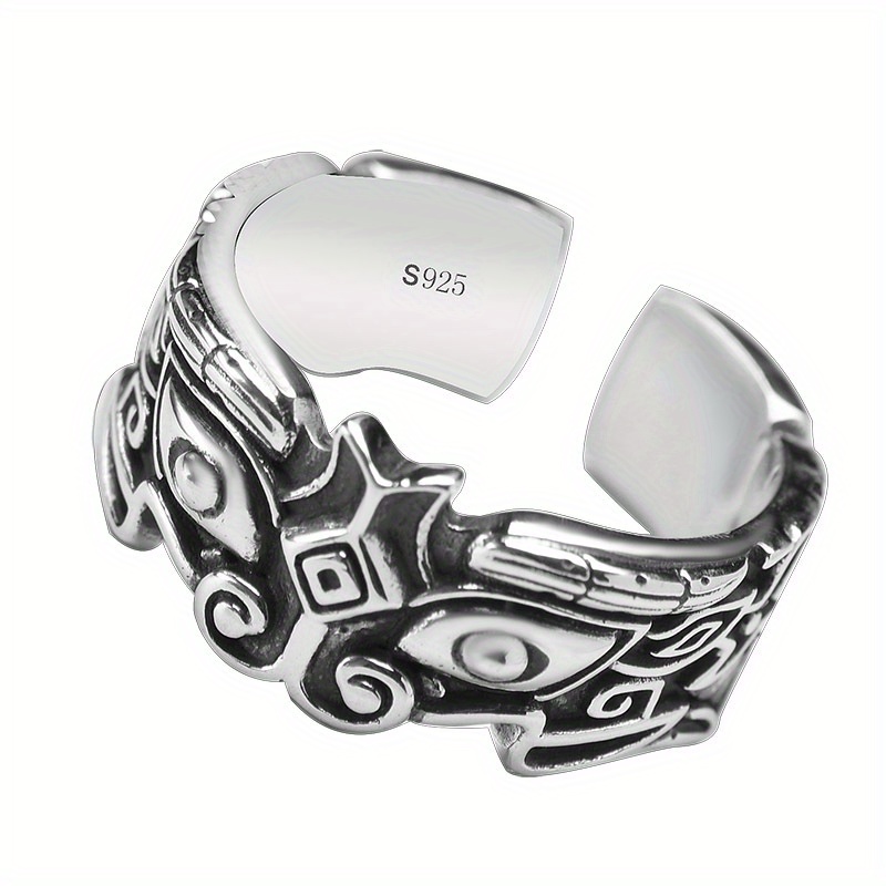 snake animal open adjustable crying frog ring rings set vintage punk style fashion rings details 7