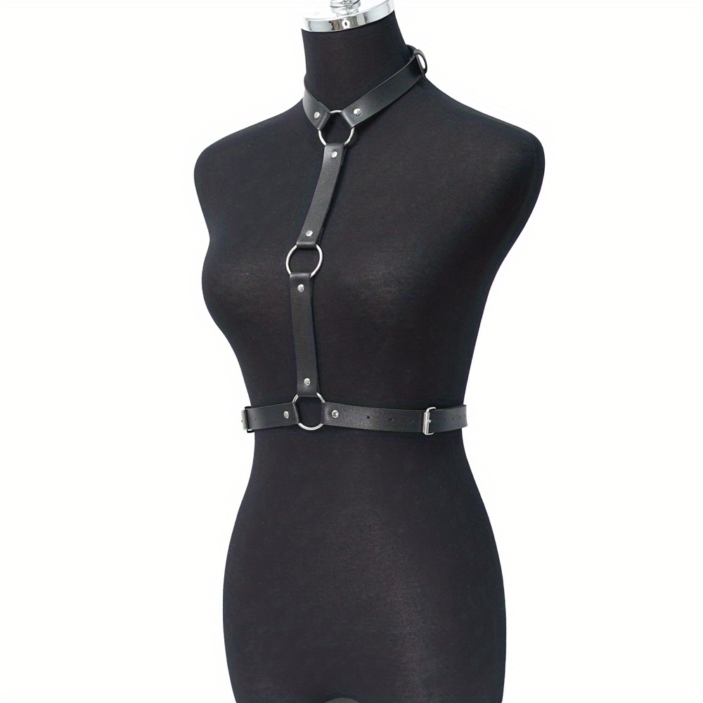 Women's Leather Belt, Waist Belt Leather Harness, Goth Lingerie, Styli
