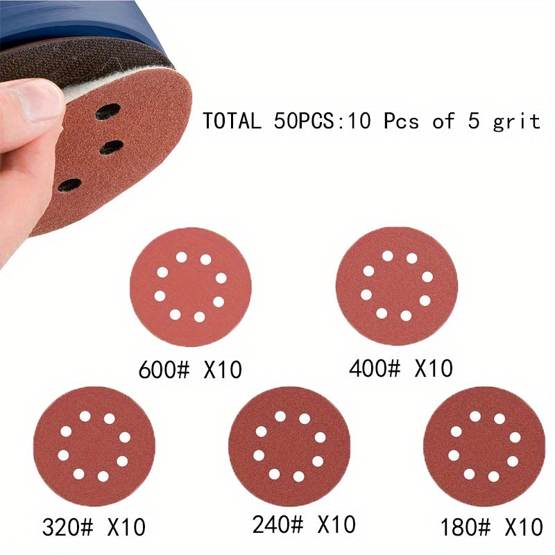 Kit Ponçage KONGMING 130 Disques Abrasifs 50mm - Grains 80 à 3000 | Pour Meuleuse Et Perceuse