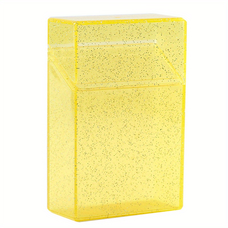 Shining Cigarette Case 20 Capacity Storage Box Clear Photo Postcard Holder