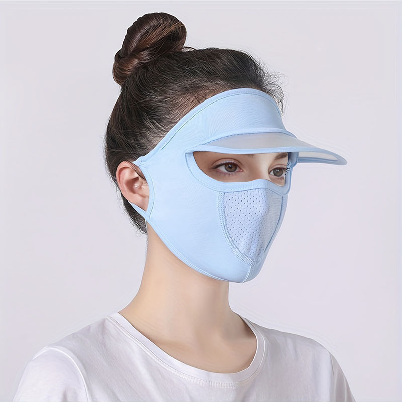 Máscara de protección solar para montar cara completa mujer  anti-ultravioleta que cubre protección f Abanopi Sombrero para el sol