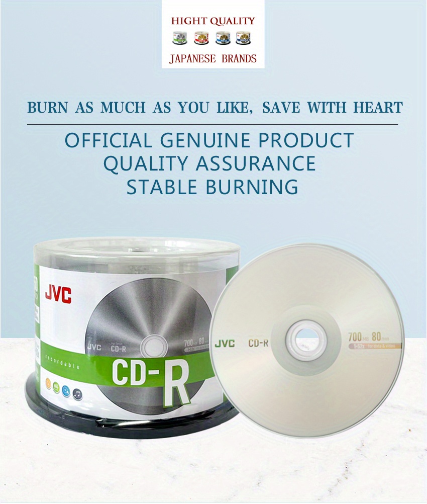 JVC/Javier Genuine CD Burning CD CD CD-r Car blank 700M music photo 52X  file printable CD 50