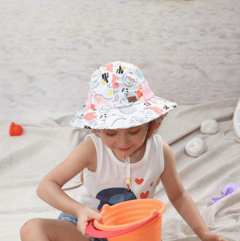 Boys Girls Cute Cartoon Orange Stitching Shawl Hat Quick Dry - Temu