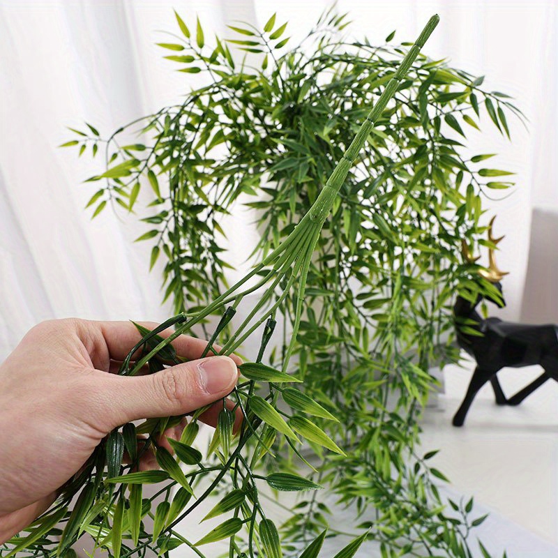 2pcs Realistic Artificial Leaves Vine 78cm 30 71inch Perfect Home