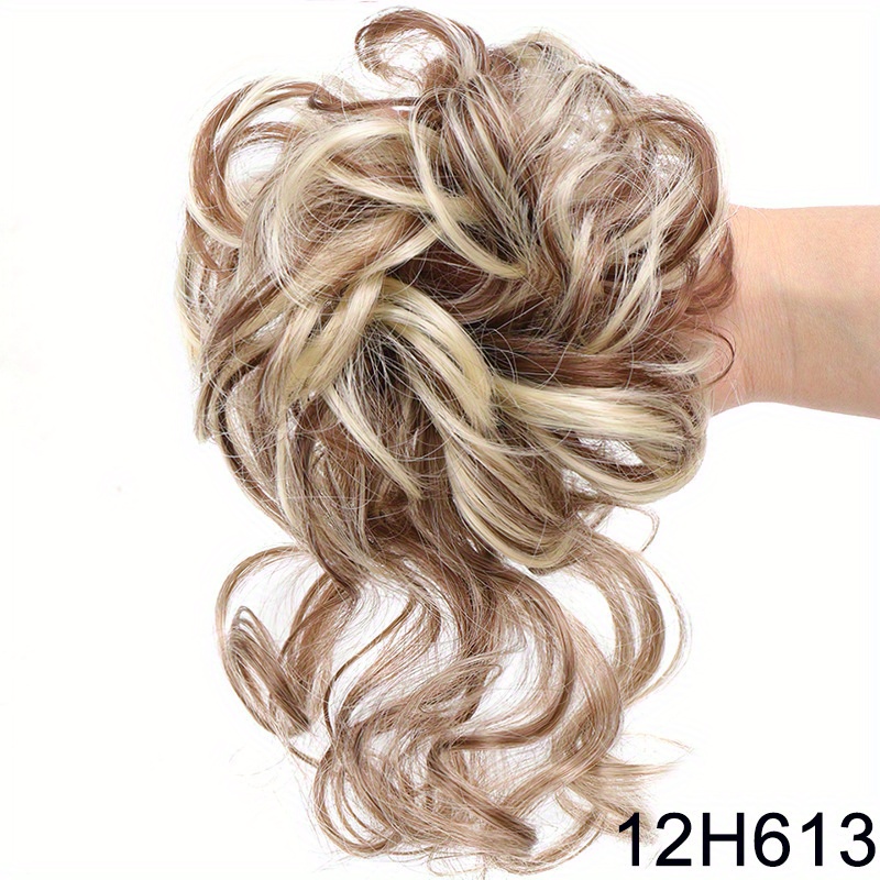 Synthetic Hair Bun Scrunchie Messy Dragon Beard Scrunchie Temu