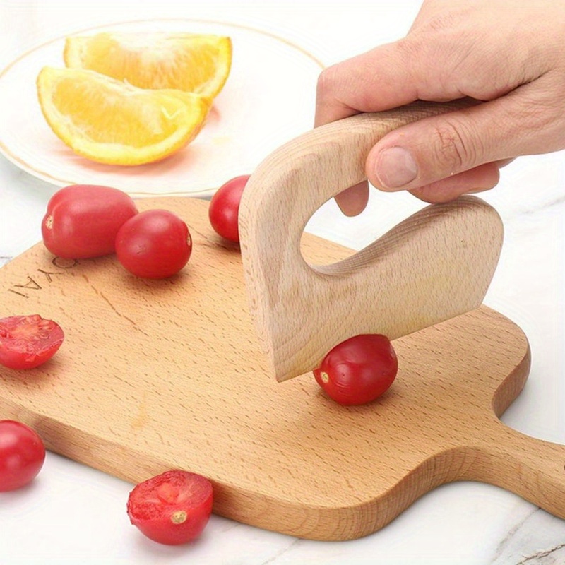 LETTO TAILOR Cuchillo de madera para niños cuchillos seguros para niños  herramientas de cocina Montessori para niños picador cortar frutas y