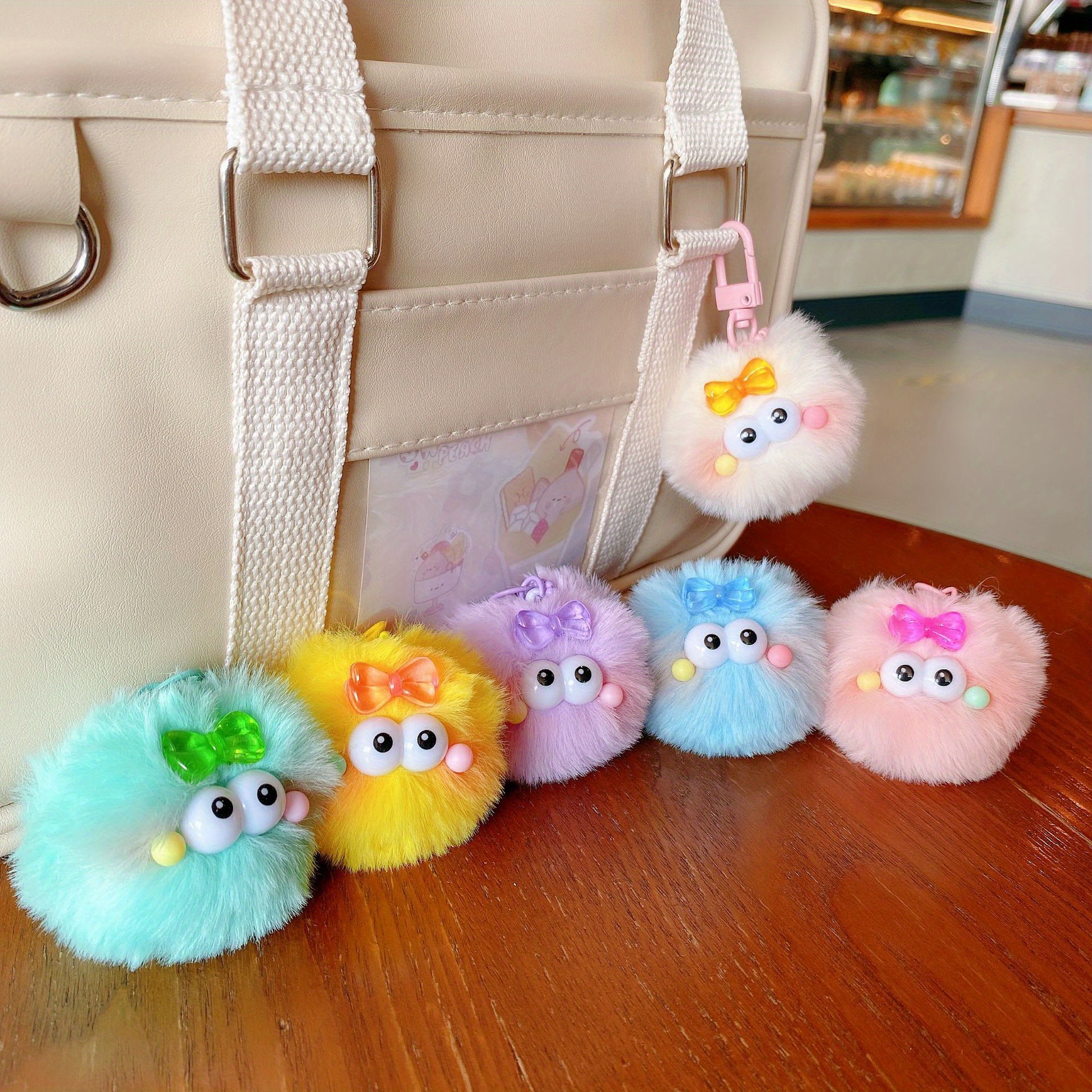 Cute Funny Plush Elf Keychain, Creative Big Eye Hair Duck Doll, Small Gift, Key  Chain, Bag Pendant - Temu