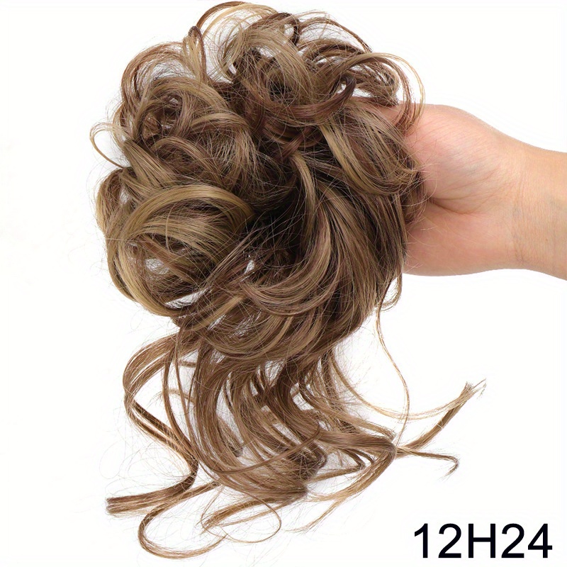 Synthetic Hair Bun Scrunchie Messy Dragon Beard Scrunchie Temu