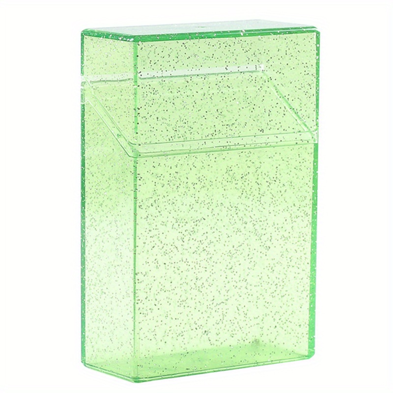 Shining Cigarette Case 20 Capacity Storage Box Clear Photo Postcard Holder