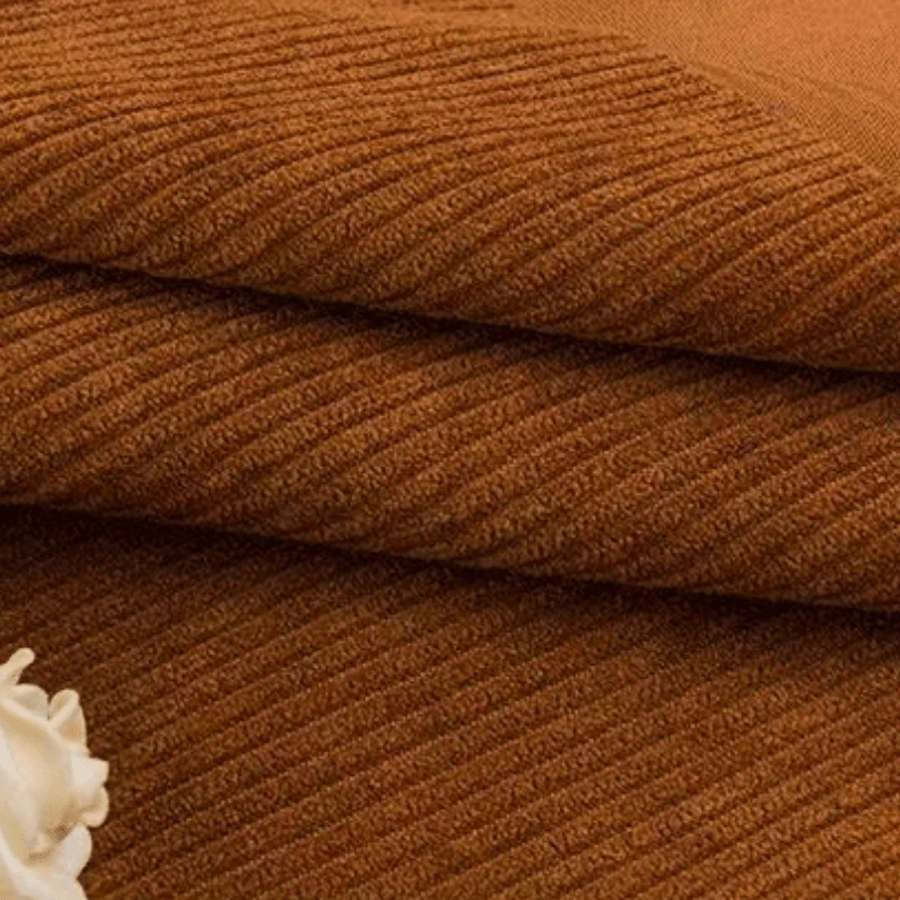 Rust Red Solid Texture Velvet Upholstery Fabric by The Yard