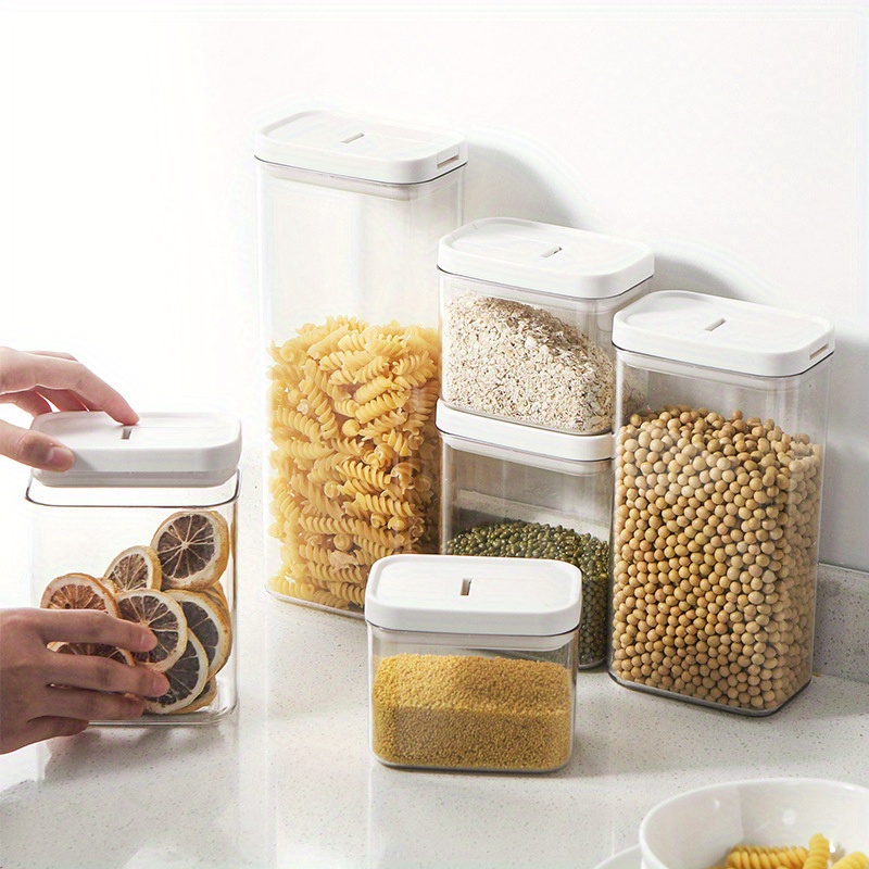 Food Storage Containers With Lids, Transparent Food Jars, Moisture-proof  Sealed Fresh-keeping Box, For Cereal, Rice, Pasta, Tea, Nuts And Coffee  Beans, Plastic Food Preservation Tank, Home Kitchen Supplies - Temu Israel