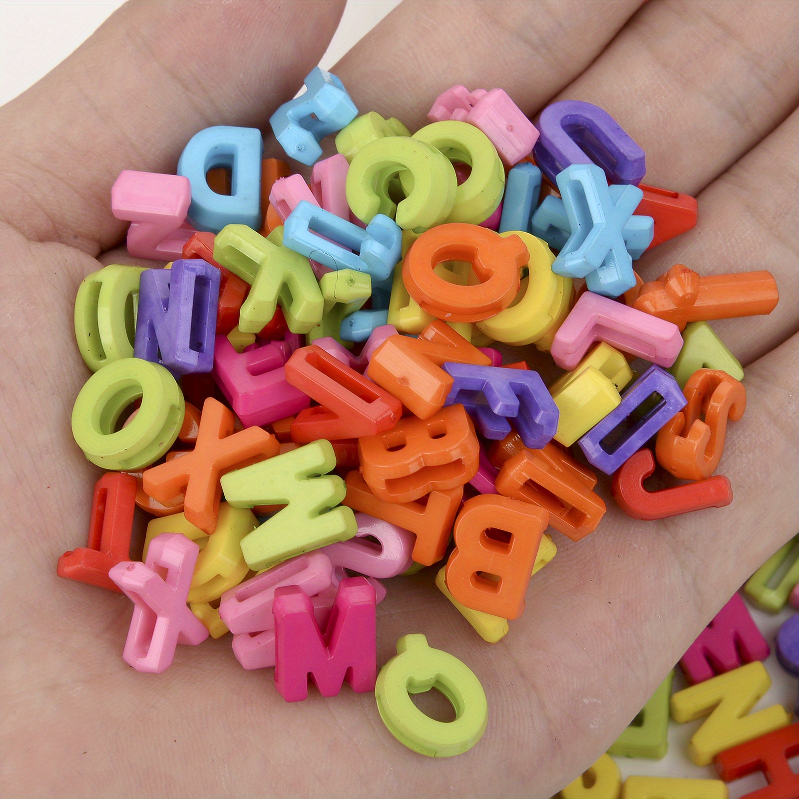 100pcs/lot 4x7mm Acrylic Spacer Beads Letter Beads Oval Alphabet Beads For  Jewelry Making DIY Handmade Accessories