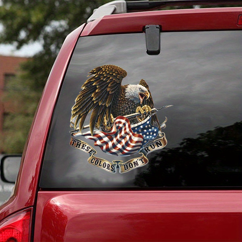 Anime Car Stickers Eagle Flag Stickers Covering Scratches Temu