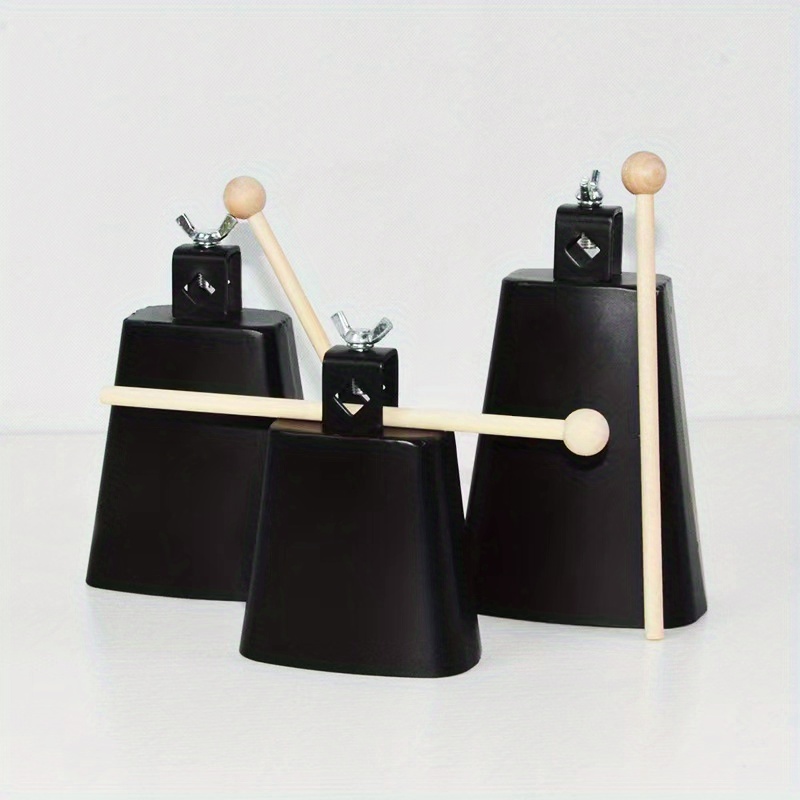Cow Bell Noise Maker with Mallet Cowbell for Drum Set Percussion Instrument  X8D3