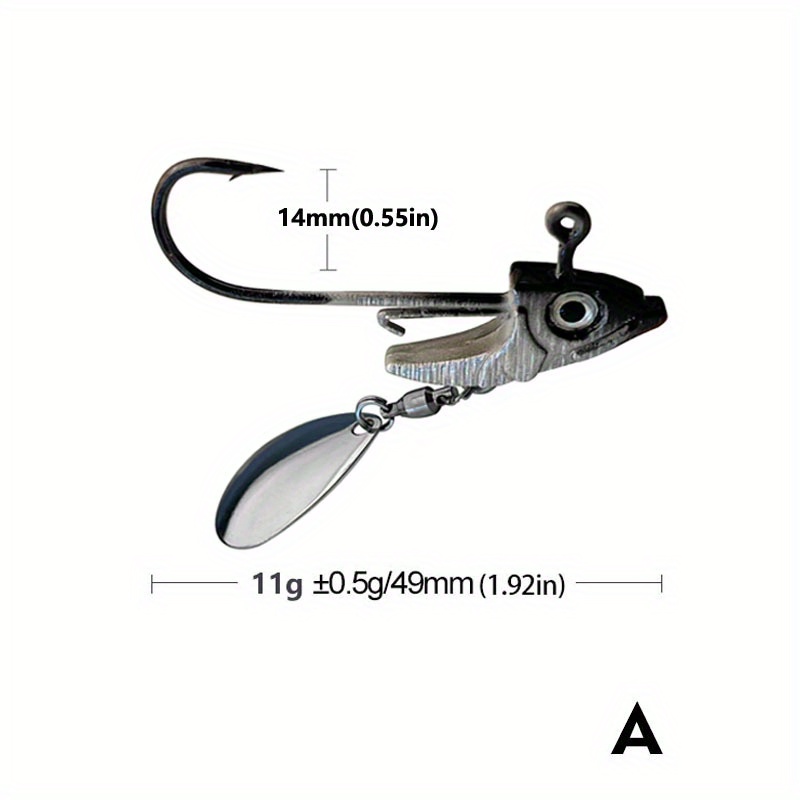 1pcs Premium Metal Fishing Lures - Sinking Sequin Jigs with Jig Head Baits  and Sharp Hooks - Ideal for Freshwater and Saltwater Fishing