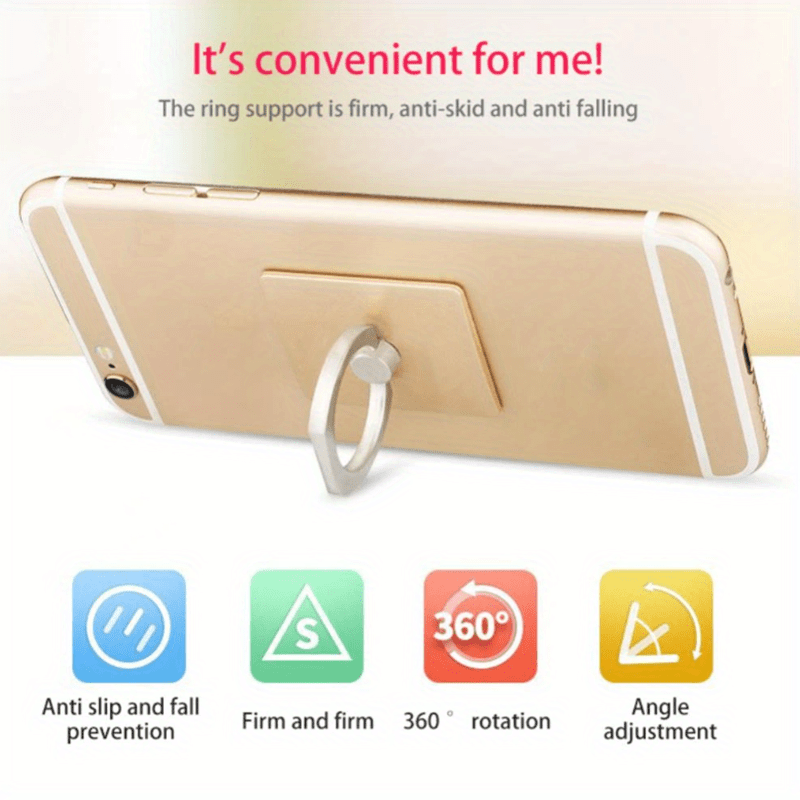 360° Universal Smartphone Kickstand & Finger Grip Ring Holder - Perfect Mobile  Phone Accessory! - Temu
