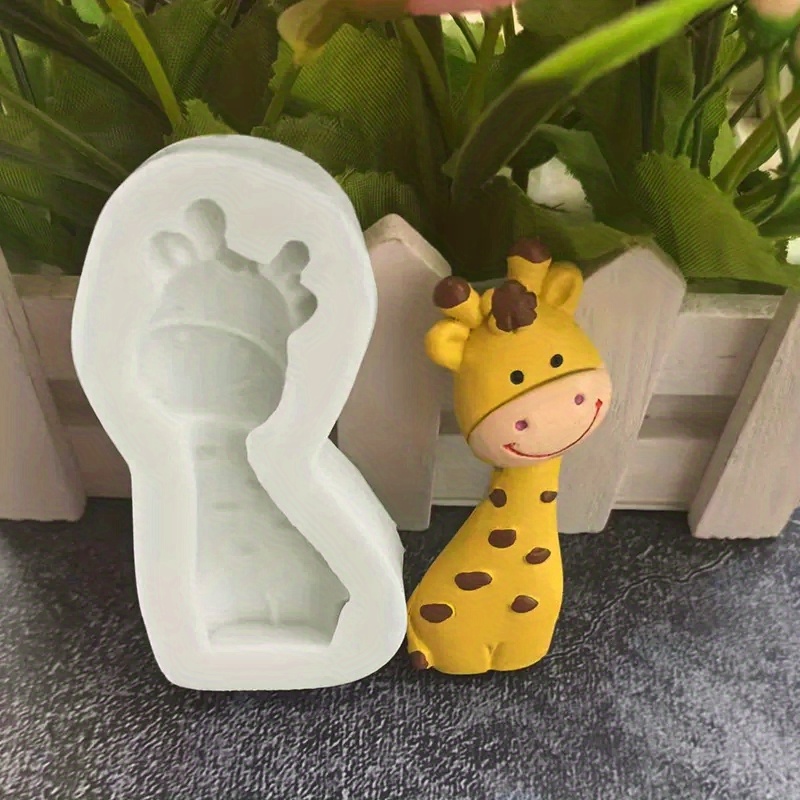 1pc cute cartoon animal silicone molds for baking cake decoration and   grade ice tray mold for fondant chocolate   cotta pudding jelly and resin clay   accessory details 2