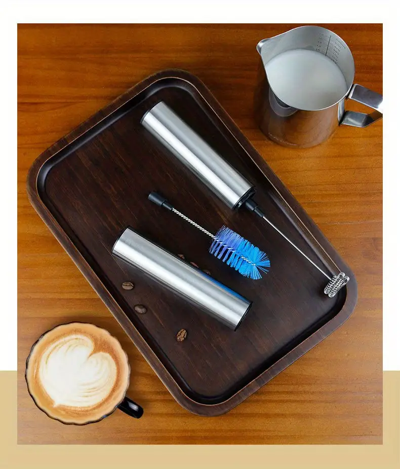 portable electric milk frother mini usb rechargeable foam maker handheld foamer high speed drink mixer coffee blender egg beater for coffee matcha latte cappuccino hot chocolate details 7