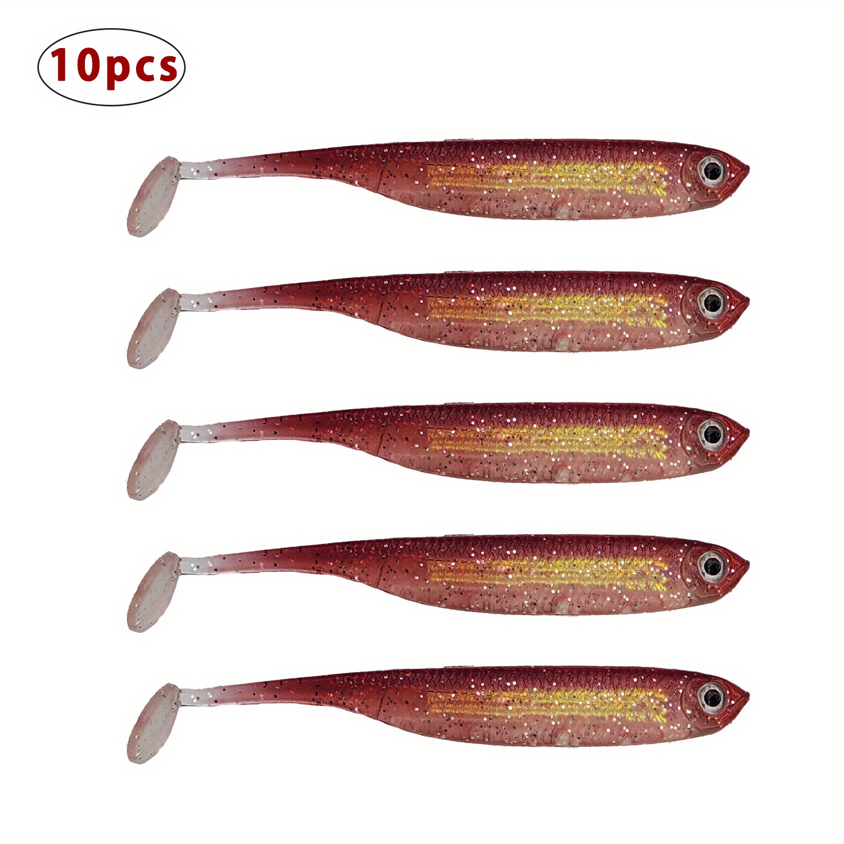 10pcs Paddle Tail Swimbaits: Catch More Bass With Soft, 49% OFF